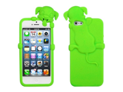 MyBat Electric Dog Peeking Pets Skin Cover for Apple iPhone 5S 5 Retail Packaging Green