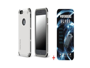 PureGear DualTek Extreme Shock Case for iPhone 6 4.7 Tempered Glass Transparent Screen Protector White