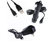 Fosmon Micro USB Value Pack Bundle for LG Escape Includes Home Travel Charger Car Vehicle Charger and USB Cable