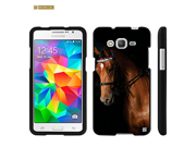 Beyond Cell®Galaxy Grand Prime Case G530 Case Premium Protection Slim Design 2 piece Snap On Non Slip Matte Hard Rubberized Phone Cover=Brown Horse
