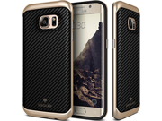 Galaxy S7 Edge Case Caseology® [Envoy Series] Leather Bound Bumper Cover [Carbon Fiber Black] [GENUINE LEATHER] for Samsung Galaxy S7 Edge 2016 Carbon Fibe