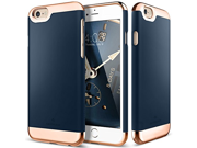 iPhone 6S Case Caseology® [Savoy Series] Chrome Microfiber Slider Case [Navy Blue] [Premium Rose Gold] for Apple iPhone 6S 2015 iPhone 6 2014 Navy Bl