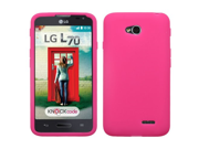 Hot Pink Soft Silicone Gel Case Cover LG MS323 VS450PP Optimus L70 Exceed 2 MYBAT