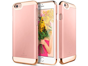 iPhone 6 Case Caseology® [Savoy Series] Chrome Microfiber Slider Case [Rose Gold] [Premium Rose Gold] for Apple iPhone 6 2014 iPhone 6S 2015 Rose Gol