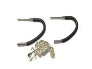 BSI 2pcs Replacement Metal Earhooks for BlueAnt Q3 Q2 and Q1 Wireless Bluetooth Headset Nice Crystals Feather Brooch