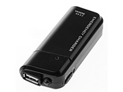 TOMTOP USB Emergency Battery Charger Flashlight for Cellphone iPhone iPod Black