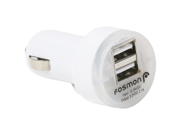 Fosmon 2.1Amps 10W Dual Port USB Rapid Car Charger for Samsung Galaxy Tab 4 7.0 8.0 10.1 inch White