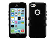 MYBAT Rubberized Hybrid Phone Protector Cover for iPhone 5C Retail Packaging Black