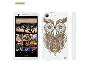 Beyond Cell®HTC Desire 626 Case 626s Case Dual Protection Slim Design 2 piece Snap On Matte Hard Rubberized Phone Cover Owl Dream Catcher