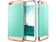 iPhone 6 Case Caseology® [Savoy Series] Chrome Microfiber Slider Case [Turquoise Mint] [Premium Rose Gold] for Apple iPhone 6 2014 iPhone 6S 2015 Tur