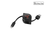 iPhone 6 Cellet Retractable Lightning 8 Pin Licensed by Apple MFI Certified Charging Data Sync Cable Black