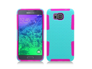 Aimo Wireless For Samsung Galaxy Alpha G850 AT T T Mobile Verizon Sprint Grip Hybrid 2 in 1 Hot Pink Lime