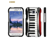 Galaxy S6 Active Case Beyond Cell®Slim Light Weight 2 piece Snap On Non Slip Matte Hard Rubberized Case Piano keyboard