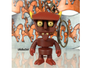 Kidrobot Futurama Robot Devil 1.5 Vinyl Keychain Opened to Identify