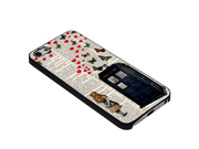 Alice in Wonderland Tardis Butterfly for Iphone Case iPhone 6 black