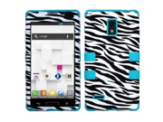 MYBAT TUFF Hybrid Phone Protector Cover for LG P769 Optimus L9 Retail Packaging Zebra Skin Tropical Teal