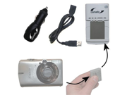 Gomadic Portable External Battery Charging Kit for the Canon IXUS 960 IS Includes Wall Car and USB Charge Options