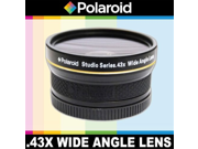 Polaroid Studio Series .43x High Definition Wide Angle Lens With Macro Attachment Includes Lens Pouch and Cap Covers For The Samsung NX 5 NX 10 NX 100 NX 20