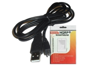 HQRP USB Cable Cord compatible with FujiFilm Finepix JX205 JX210 JX250 JX300 JX305 JX310 JX315 JX320 Digital Camera plus HQRP LCD Screen Protector