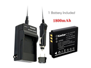 Kastar Battery 1 Pack and Charger Kit for Panasonic Lumix CGA S005 CGA S005A 1B CGA S005E CGA S005GK DMW BCC12 and DE A12 work with Panasonic Lumix DMC FS