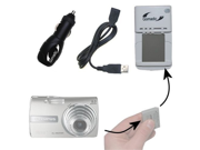 Gomadic Portable External Battery Charging Kit for the Olympus Stylus 810 Digital Includes Wall Car and USB Charge Options