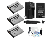 UltraPro 3 Pack LI 50B High Capacity Replacement Batteries with Rapid Travel Charger for Olympus MJU 1010 1020 1030SW SH21 SH25 Digital Cameras UltraPro B