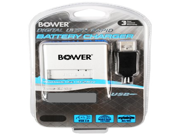 Bower Rapid USB Battery Charger for Canon NB 9L with Euro Wall and Car Adapter