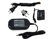 HQRP Kit AC Power Adapter and DC Coupler compatible with Panasonic DMW AC8PP DMW DCC9 Replacement plus Euro Plug Adapter
