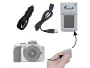 Gomadic Portable External Battery Charging Kit for the Canon EOS 300D Includes Wall Car and USB Charge Options