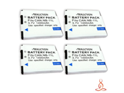 Four Halcyon 1400 mAH Lithium Ion Replacement Battery for Canon PowerShot ELPH 340 HS Digital Camera and Canon NB 11L