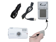 Olympus IR 300 Battery Charger Kit Contains multiple charging options including AC Wall DC Car and USB Port