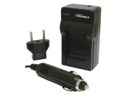 Kinamax Replacement Charger and Car Adapter for Pentax Optio M50 W80 Batteries