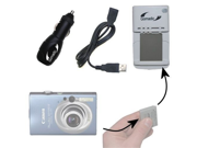 Gomadic Portable External Battery Charging Kit for the Canon Powershot SD1300 IS Includes Wall Car and USB Charge Options