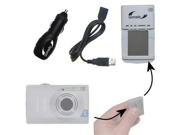 Canon Digital IXUS 90 IS Battery Charger Kit Contains multiple charging options including AC Wall DC Car and USB Port