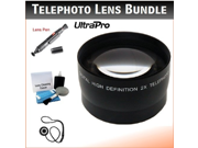 46mm Digital Pro Telephoto Lens Bundle for the Olympus Pen E P5 Micro 4 3 with 17mm f1.8 Lens. Includes 2x Telephoto High Definition Lens Lens Pen Cleaner Cap