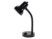 LUXO CORP L9091 Incandescent Gooseneck Desk Lamp 16quot; High Black