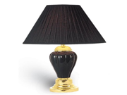 OK Lighting Ceramic Table Lamp Black