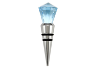 KALIFANO Diamond Glass Bottle Stopper Decorative Wine Stopper and Champagne Stopper Amethyst