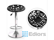 Ediors® NEW NEST Style ABS Hydraulic Air Lift Adjustable Bar Stools Modern Swivel Dinning Counter Chair Barstools Set of 2 BLACK