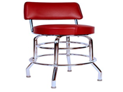 Double Ring Commercial 30 Inch Bar Stool with Back Wine 0 1958WIN
