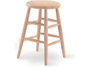 International Concepts 1S 824 24 Inch Scooped Seat Stool Unfinished