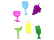 Luigi Bormioli Social Ave Vino Wine Gel Charm Set of 6