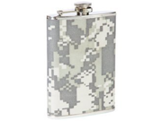 Maxam KTFLASKD 8 oz Stainless Steel Flask with Digital Camo Wrap Multicolor