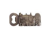 Silver Bottle Opener Magnet With Scenes Of Dublin