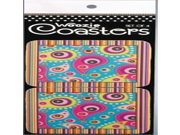 JB Originals dba Woozie 44W4 Woozie Coasters Set of 4 Caribbean Pack of 2