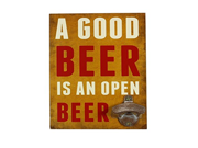 Youngs Wood with Metal Beer Bottle Opener Wall Sign 12