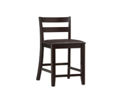 Triena Soho 24 in. Counter Height Counter Height Cushion Seat Stool Espresso