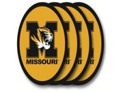 NCAA Officially Licensed Vinyl Set of 4 Coasters Missouri Mizzou Tigers