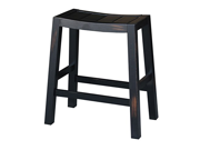 International Concepts Ranch Stool 24 Inch Aged Black