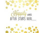 Cypress Home Happily Ever After Starts Here Paper Cocktail Napkin 20 count